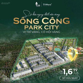 Mở bán bảng hàng đợt cuối tại Sông Công Park City giá chỉ từ 1,6 tỷ, sổ đỏ trao tay!