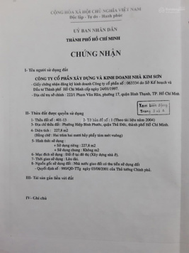 Bán đất nền biệt thự dự án Kim Sơn tại đường 12 phường Hiệp Bình Phước, Thủ Đức. LH 0903 189 947