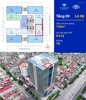 Bán sàn văn phòng Vinaconex Diamond Tower ngay cạnh chợ Mơ, sẵn sổ, bàn giao ngay giá chỉ 49tr/m2
