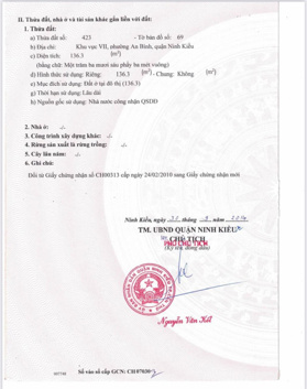 Bán nên KDC 3A, phường An Bình, Ninh Kiều, TP Cần Thơ