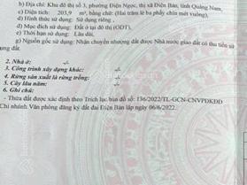 Chính chủ bán gấp lô góc đất khu đô thị số 3 Điện Ngọc 203.9m2, giá 4tỷ7