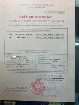 Bán lô đất Lê Đức Thọ DT 5 x 20m đường 8m gía 10,8 tỷ LH 0944 134 313