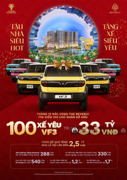 Còn 03 suất căn hộ thưởng The Beverly Vinhomes, chiết khấu 1.2 tỷ, tặng xe vf3 300 triệu 0903 040 462