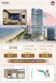 Nobu Da Nang -- Căn Studio 35-05  - Căn hộ Studio duy nhất còn trong bảng hàng có thể sử dụng để ở