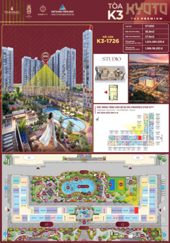 Độc quyền căn Studio 28m2 view toàn cảnh nội khu tại căn hộ Vinhomes Thanh Hóa