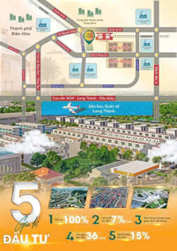 Chỉ cần bỏ ra 100tr, sở hữu đất nền liền kề sân bay, sổ riêng từng nền