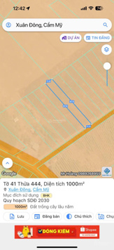 Chinh chu cần bán gấp lô đất ở tại Xuân đông cam Mỹ đồng Nai