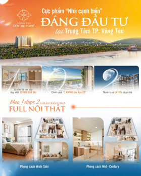 Dự án Vũng Tàu Centre Point Vũng Tàu căn B.20-16 giá CĐT view biển Đông Nam. LH 0932 720 110