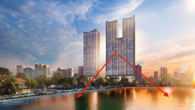 Do chuyển công tác cần bán gấp căn 2PN+1 91m2 lâu dài, hướng ĐN view hồ tầng 2x. Giá 5.x tỷ