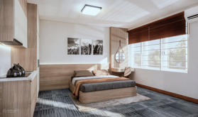 Cho thuê căn hộ studio 40m2 mặt phố Nguyễn Thị Định, phố Đỗ Quang đường to đùng otô tránh