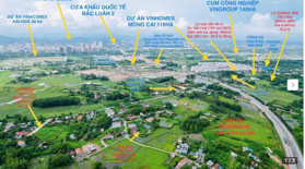 Chỉ từ 3,8 triệu/ m2 sở hữu quỹ đất - sổ đỏ - 2340m2 - 8500m2 sát Vin đối diện Cửa khẩu Bắc Luân 2