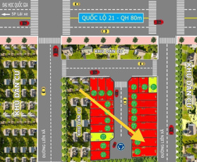 Chính chủ cần bán cắt lỗ lô 60m2 sát QL 21 gần cổng sau ĐH Quốc Gia. Cách ngã ba chợ Hòa Lạc 1km