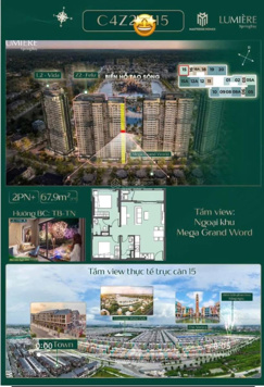 Siêu phẩm 2N Góc Lumiere Spring Bay View Mega Grand World. Giá 5tỷ