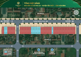 Bán đất nền đẹp nằm tại Quốc Lộ 12B, Phú Lai, Yên Thủy, Hòa Bình, 1,89 tỷ, 168m2