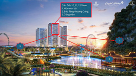 Bán căn hộ dịch vụ 1PN, 1VS tại Crystal Holidays Harbour Vân Đồn, 1,8 tỷ, 42m2