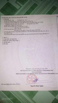 Ngộp - Cần bán gấp đất sau UBND xã Đại Phước, Nhơn Trạch, Đồng Nai, 561m2 (97m2 thổ cư), giá 14tr/m