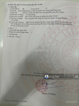 Chính chủ gửi bán lô đất mặt tiền 8,3m, DT: 105m2, gần Vành Đai 4, khu tái định cư Vành Đai 4