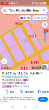 2 lô 85m2 mặt tiền QL51 Tam Phước - Biên Hòa, sổ hồng công chứng ngay 1tỷ680