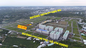 Nền góc đối diện hồ cảnh quan khu Nam Long 2 lô 9A mặt tiền hơn 20m lộ 16m thông Trần Hoàng Na