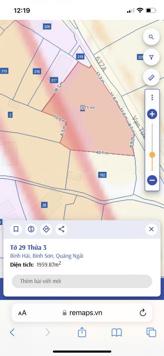 Bán 1900m2 đất gần biển Vạn Tường, xã Bình Hải, huyện Bình Sơn, khu kinh tế Dung Quất, Quảng Ngãi