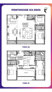 CHÍNH CHỦ CẦN BÁN CĂN GÓC PENTHOUSE DUPLEX HOA HẬU ĐÔNG NAM 238.33M2 TÒA K3 KHAI SƠN CITY