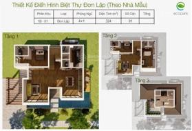 BIỆT THỰ ĐƠN LẬP VƯỜN TÙNG ECOPARK - CUỘC SỐNG THƯỢNG LƯU - XỨNG TẦM ĐẲNG CẤP - DT324M2, MT18M