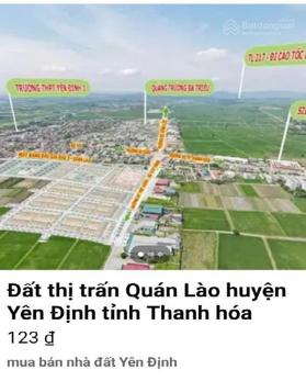 Bán đất tại Quán Lào, Yên Định, Thanh Hóa, giá thỏa thuận, 334.88m2