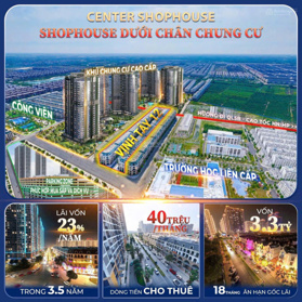 Gấp! Duy nhất căn Shophouse đối diện 10 toà chung cư, nhà để xe 7 tầng dt 75m2 giá: 9.1 tỷ giảm 18%