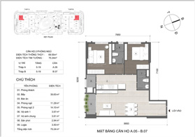 Cần sang nhượng lại căn 2 phòng ngủ góc tầng 10 (rẻ hơn chủ đầu tư 400 triệu), tại Cara River Park
