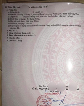 Nhà mặt tiền đường 3/2 đoạn gần Trần Hoàng Na, P Hưng Lợi, Quận Cái Răng, Tp Cần Thơ