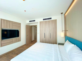 2 phòng ngủ view biển, sát bãi tắm, cạnh Intercontinental đầy đủ đồ nấu