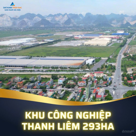 Mở bán đất nền khu đô thị Tân Thanh, Hà Nam, sổ đỏ lâu dài, mặt đường T4 68m cách Sun Group 8km