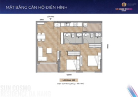 Bán căn hộ 2PN Sun Cosmo Residence tại cầu Trần Thị Lý, 4,8 tỷ, 69m2, đẹp nhiều tiện ích
