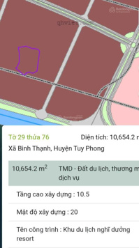 Cần bán 10,654m2 đất khu vực xã Bình Thạnh, huyện Tuy Phong