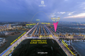 Bán căn shop áp góc 80m2 đối diện hồ tạo sóng Vinhomes Ocean Park 2 cho thuê kinh doanh chắc thắng