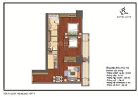 Bán nhanh căn hộ tại Royal City, 2PN sáng, 96m2, 9.1 tỷ, full đồ, LH: 0365 691 228