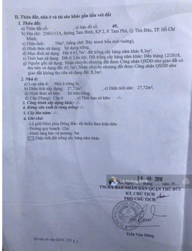 Đất đường 12m Tam Bình, Tam Phú thuận tiện kinh doanh buôn bán, xây văn phòng