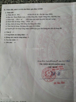 Bán lô đất Quốc Lộ 29, Thôn Phước Lâm, Hòa Hiệp Bắc. Diện tích: 158m2 giá 510tr