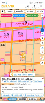 Bán 1 phần hoặc toàn bộ 4680 m vuông đất vườn dừa mặt tiền N6B