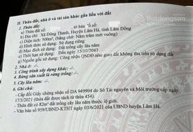 Bán lô Đông Thanh 500m2, sẵn thổ cư, ven Đà Lạt sổ sẵn chính chủ, công chứng ngay