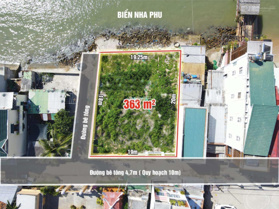 Đất view trực diện Biển Nha Trang, 2 mặt tiền chiều rộng 20m, giá chỉ 2x tr/m2, xây cao tầng