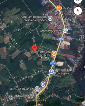 Bán lô đất góc 3 mặt tiền tọa lạc xã Thuận Lợi, Đồng Phú, Bình Phước