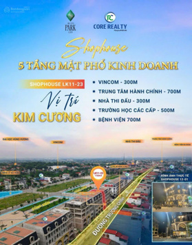 Shophouse 5 tầng sổ đỏ lâu dài - mặt phố Trường Chinh - Âu Cơ Park City cơ hội x2 tài sản