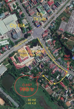 Bán đất tại Phường Vân Phú, Việt Trì, Phú Thọ, 999 triệu, 86 m2. Liên hệ: 0965 074 589