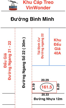 Lô Góc Duy Nhất Đối Diện Cáp Treo Bám Đường Ngang Số 22 rộng 30m
