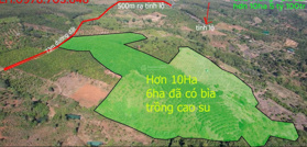 Bán lô cao su hơn 10ha huyện Chư Prông, Gia Lai cách tỉnh lộ 663 vào chỉ 500m điện nước đầy đủ