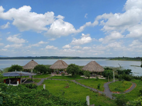 Bán khu cafe và cắm trại Olala Lâm San 22000m2, 3 mặt giáp hồ Sông Ray