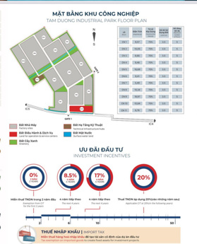 Cho thuê đất KCN Tam Dương 2 - Huyện Tam Dương, tỉnh Vĩnh Phúc