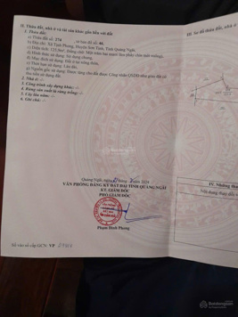 Bán lô đất Tịnh Phong sát khu VSIP ngay khu CN Tinh Phong VSIP - cách Quốc Lộ 100m giá chỉ 639tr