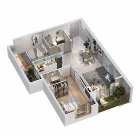 Chỉ cần vốn 450tr sở hữu ngay căn hộ 2PN 2WC, diện tích 70m2 view sông cực đẹp tại dự án The Maison